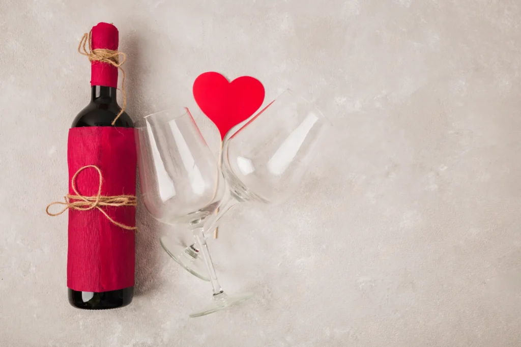 vino para San Valentín